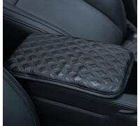 Car Armrest Box Cover Pad For Q5 FY 2018-2024 2025, Pu Leather Center Console Seat Arm-Rest Protector Cushion Interior Accessories, Checkered Black