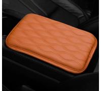 Car Armrest Box Cover Pad For Q5 FY 2018-2024 2025, Pu Leather Center Console Seat Arm-Rest Protector Cushion Interior Accessories, Striped Brown