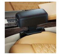 Car Armrest Box Dual Function Car Center Console Organizer With Quick Charge QC 3.0 Cup Holder Rear Seat Storage Tray(Black red)