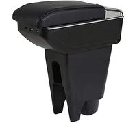 Car Armrest Box for Citroen C1, Center Console Organizer Double Layer Armrests Storage Box Arm Rest Interior Accessories with USB Charging Decoration Supplies