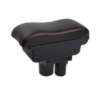 Car Armrest Box For Citroen For C3 For C2 Central Armrest Storage Box Elbow Support For Drivers And Passengers(B-No USB-Red Line)