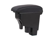 Car Armrest Box For Fit For Jazz 2002-2003 2004 2005 2006 2007 For Arm Rest Rotatable Hatchback Center Centre Console Storage Box Armrest Armrests(Black black lines)