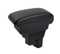 Car Armrest Box For Fit/For Jazz GE Central Armrest Storage Box Elbow Support For Drivers And Passengers(A-3USB-Red Line)