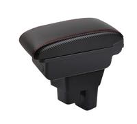 Car Armrest Box For Fit/For Jazz GE Central Armrest Storage Box Elbow Support For Drivers And Passengers(A-No USB-Red Line)