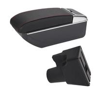 Car Armrest Box For Kia For Picanto For 3X-Line Interior Retrofit Parts Car Accessories Storage Box Simple Installation(D2 Black Red line No USB)