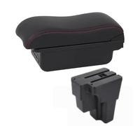 Car Armrest Box For KIA For RIO For STONIC Lx For Cerato Car Armrest Retrofit Part Storage Box Car Accessorie South America Armrest Box Center Arm Rest Console(B1 red line 3USB)