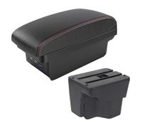 Car Armrest Box For KIA K2 X-line For Rio 3 2011 2012 2013 2014 2015 2016 Armrest Box Car Accessories Interior Storage(B1 Black Red 3 Usb)