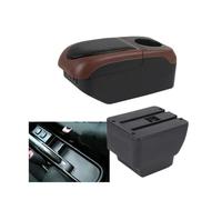 Car Armrest Box For Mazda 2 For Demio Retrofit Storage Box Car Accessories Interior Simple Installation(Brown)