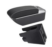 Car Armrest Box For Peugeot 107 2010-2020 Armrest Box Armrest Car Store Box Interior Detail Centre Console Armrest Box(D Black white NoUSB)