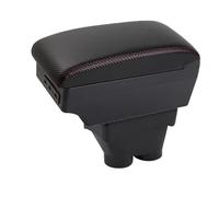 Car Armrest Box For Peugeot 208 Armrest Auto Storage Box Bracing Heighten Interior Details Retrofit Part(D-Black red line)