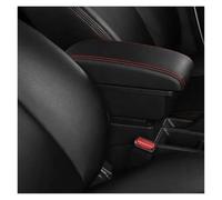 Car Armrest Box For Seat For Ibiza 6j 6L Center Console Central Store Content Storage Box With USB LED Arm Rest Center Console(A style red line)