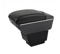Car Armrest Box For Skoda For Fabia III 3 Armrest Auto Storage Box Bracing Heighten Interior Details Retrofit Part(F-Black black line)
