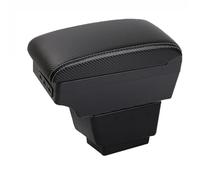 Car Armrest Box For Skoda For Fabia III 3 Armrest Auto Storage Box Bracing Heighten Interior Details Retrofit Part(D-Black white line)