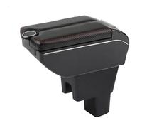 Car Armrest Box For Suzuki For Celerio Car Armrest Auto Storage Box Bracing Heighten Interior Details Retrofit Part(B-Black red line)