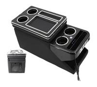 Car Armrest Box For VW For ID. BUZZ 2022 2023 2024 + Railing Box Set Business Armrest Row Front Central Store Car Mobile(B Black)