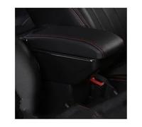 Car Armrest Box For VW For Polo Armrest Box Central Store Content Storage Center Console With Cup Holder Ashtray USB(Double Layer black)