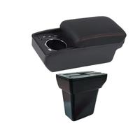 Car Armrest Box Interior Storage Box With Cup Holder For Ford For Ecosport 2009(D2 Red Line)
