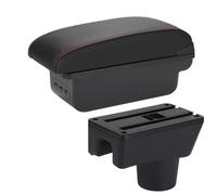 Car Armrest Box Parts Storage Accessories For Toyota Aygo X 2017 2018 2019(B1 Black red 3USB)