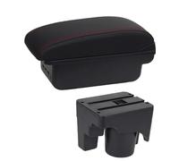 Car Armrest Box Retrofit Interior Accessories For VW For Golf 6 For Golf 5 Mk6 MK5 For Jetta 5 For Sagitar 2007-2012 DYDGUTUFB(B1 Black red 3USB)