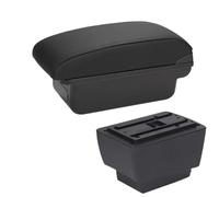 Car Armrest Box Retrofit Parts Storage Box Accessories For Skoda For Fabia 3 2015 2016 2017-2021 WEFOLCC(C2 Black line NO USB)