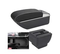 Car Armrest Box Retrofit Storage Box Car Accessories Interior Details Simple Installation For Mazda 2 For Demio(A3 Black white 7USB)
