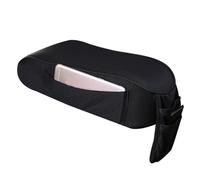 car armrest box The Universal Soft Car Vehicle Central Armrest Box Cover Pad Heighten Cushion with Pockets wear-resistant(Black)