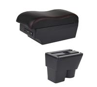 car armrest Car Armrest Box Central Store Content Styling Decoration with Cup Holder USB Accessories For VW For Jetta for VW For Santana(E2 Red Line)