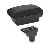 Car Armrest Central Content Storage Box With Cup Holder Interface For Honda For Civic Ep3 2001 2002 2003 2004 2005-2023(A-Black red line)