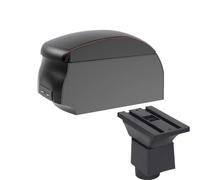 Car Armrest Central Storage Box Interior Modification Details ABS Plastic For Chery A1 A3 2007 2008 2009 2010 2011(A1 Black Red single)