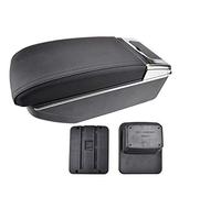 Car Armrest Compatible with MAZDA CX-3 2015-2018 Central Console Black Leather Central Cabin Ashtray Armrest Storage Compartment