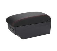 Car Armrest Compatible With SEAT For Leon Mk2 Armrest Box Car Center Console Storage Armrest Box Interior Modification Accessories With 7USB(Red line)