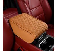 Car Armrest Cover for Audi E tron GT 2021-2021 2022 2023 2024 2025 F4 Memory Foam Center Console Cushion with Side Storage Pocket Ergonomic Elbow Support Durable Faux Leather Diamond Quilted