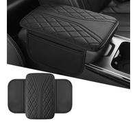 Car Armrest Cover for Skoda Kamiq Monte Carlo (AB 2023) 2024 2025 2026, Leather Cushion Car Armrest Cushion Waterproof Universal Console Pad with Side Storage Bags Accessories