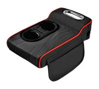 Car Armrest Cover - Increasing the Middle Console Cover with 2 Storage Cup Holders, Multifunctional Organiser with Fabric Box and Side Pockets for Drivers Men Women Car Interior