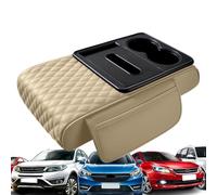 Car Armrest Cover With Cup Holder Soft Multifunctional Armrest Storage Box