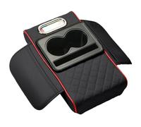 Car Armrest Cushion - 2-in-1 Auto Armrest Cushion, 5-in-1 Center Console Cover With 2 Storage Bags Cup Holder - Car Armresst Box Storage Bag, With 2 Cup Holder, Phone Slot, Tissue Box, Side Pockets