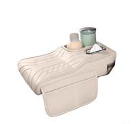 Car Armrest Cushion Built from PU Featuring Two Storage Compartments and Dedicated Cutouts for Cup Tissue Box and Phone Storage (Skin)