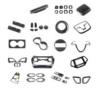 Car Armrest Cushion Car Full Set Carbon Trim Interior Moulding Window Lift Fit For Jeep Fit For Cherokee KL 2017+ Arm Rest Cover(Full Set Type 2)