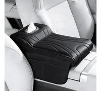 Car Armrest Cushion for Audi e tron GT 2021 2022 2023 2024 2025 2026, Waterproof Armrest Lid Cushion Protector Multifunctional Armrest Pad Interior Accessories,Black