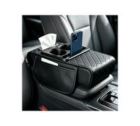 Car Armrest Cushion for Buick Skylark Saloon(1993-1994) | Protector box,Memory Foam,Real cowhide,Relieves shoulder/arm fatigue,with Cup Holder,Tissue Box&Phone Slot,2 Storage Bags