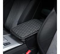 Car Armrest Cushion for Ford Ranger Wildtrak (2016-2024), Universal Leather Center Console Cover Protection with 2 Side Storage Bags, Interior Accessories,Black