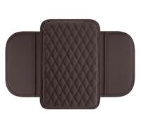 Car Armrest Cushion For Jaguar F-Type R75 Cabriolet/F-Type ZP Edition Cabriolet 2023-2024, PU Leather Waterproof Armrest Seat Box Cover With 2 Storage Bags Car Interior Accessories,F Coffee