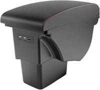 car armrest cushion For Kia For Soul 2009-2013 Armrest Car Center Console Storage Box Accessories(B1 red line)
