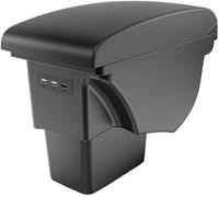 car armrest cushion For Kia For Soul 2009-2013 Armrest Car Center Console Storage Box Accessories(B2 black line)