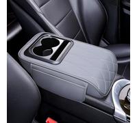 Car Armrest Cushion For Maserati Ghibli GranLusso III Diesel III S Modena, Universal Center Console Storage Box Memory Leather with Cup Holders Car Interior Accessories,E/Grey