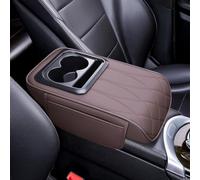 Car Armrest Cushion For Maserati Ghibli GranLusso III Diesel III S Modena, Universal Center Console Storage Box Memory Leather with Cup Holders Car Interior Accessories,C/Coffee
