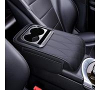 Car Armrest Cushion For Maserati Ghibli GranLusso III Diesel III S Modena, Universal Center Console Storage Box Memory Leather with Cup Holders Car Interior Accessories,A/Black