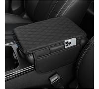 WETCL Car Armrest Cushion for MG ZS MG4 MG5 ZS EV 2000-2020 2021 2022 2023, Armrest Center Console Leather Cover Protector Waterproof with 2 Storage Bags,D