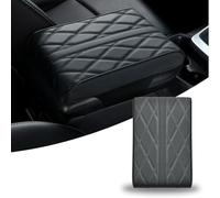 Car Armrest Cushion for Nissan Terrano India 2013-2019 2020 2021 2022 2023 2024 2025, Car Center Console Cover Armrest Pad Soft Leather Car Interior Accessories,Black