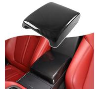 Car Armrest Cushion forJaguar F-Type 2013-2025+ ABS Carbon Fibre Auto Center Console Pad Trim, Waterproof Armrest Box,Car Armrest Seat Box Cover Protector Accessories (Carbon Fibre Pattern)